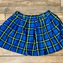 Hot Topic Blue & Green Plaid Pleated Chain Skirt Photo 1