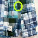 L.L. Bean Women’s Madras Blue/Green Plaid Pullover Anorak SIZE PETITE SMALL GUC Photo 11