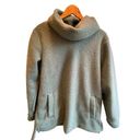 Lands’ End Aqua‎ Teal Cowl Neck Sherpa Pull Over Size Medium Blue Photo 1