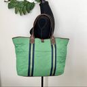 Tommy Hilfiger  Green Quilted Tote Shoulder Bag Photo 1