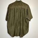 Nordstrom 80s Vintage CLIO For  Button Down Shirt 100% Silk Short Sleeve Green L Photo 49