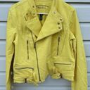 Krass&co Lauren Jeans  Yellow Moto Denim Jacket Photo 1