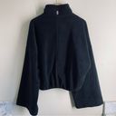 Free People Movement Climb High Fleece Jacket Wide Sleeves Black NWOT size M Photo 3