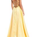 Dillard's Yellow Satin Dress Photo 6