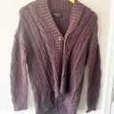 All Saints Gray Deep Purple Bind Cardigan Clasp Wool Mohair Sweater Size 0 Photo 1