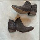 Diba True  Brown Leather Perforated Booties Sz 9 Photo 0