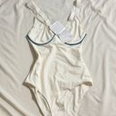 La Perla NWT  white v-neck bath-suit/swim suit one piece/full coverage Photo 1