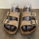 Birkenstock  Arizona Tan Leather Slip On Adjustable Sandals Women’s Size 40 Photo 2