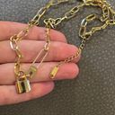 Anthropologie 18K Link Padlock Love Necklace Unworn Photo 3