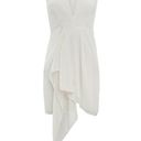 Michelle Mason 𝅺 White Strapless Velvet dress Photo 2
