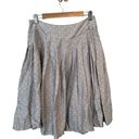 Brooks Brothers  Gray Silk Polka Dot Print Pleated Knee Length Skirt Size 8 Photo 1