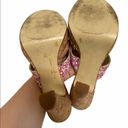 BCBGirls  Pink High Heels Cork Sandal 9B Photo 6