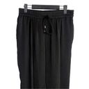 ZARA  Trf Tapered Elastic Drawstring Waist Harem Pant Pockets Sheer M Black Photo 2