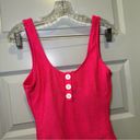 Decree  Hot Pink Textured Scoop Neck One Piece Swimsuit size L Photo 3