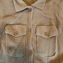 The Row All :  M Camel Brown Button Up Shacket Photo 4