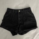 ZARA Black Denim High Waisted Shorts Photo 2