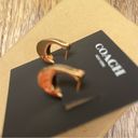 Coach NWT  Black signature horseshoe earrings Photo 5