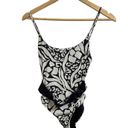 Beach Riot Anthropologie  Julia Belted One-Piece Swimsuit Black White Size XS NWT Photo 1