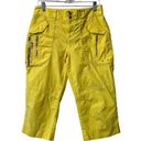 Ralph Lauren Lauren Active  Capri Pants Woman Size‎ 4 Solid Yellow Preppy Beach Photo 0