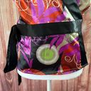 BCBG Max Azria Y2K Satin Kimono Japanese Swirl Wrap Blouse Photo 2