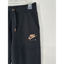 Nike  Air Sweatpants Joggers‎ Black Gold Logo Front And Back Drawstring Size S Photo 3