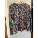 L.L.Bean  Pink & Green Floral Active Womens Size L Long Sleeve Top Supima Cotton Photo 3