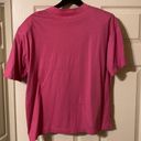 Oscar de la Renta Vintage  Expressions barbiecore pink t-shirt, size large Photo 7