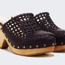 Veronica Beard Hardie Black Clogs Size 6 Perforated Leather Slip On Heeled Boho Photo 11