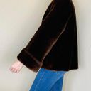 Vintage Dark Brown Girly Glam Bohemian Faux Fur Jacket Size M Photo 6