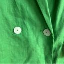 Mango Linen Blazer Lapel collar Green size XXL Photo 4