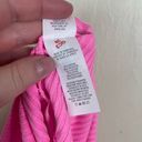 Aerie  Neon Pink One Shoulder Ribbed Rebel Tie Shoulder Cropped Tank Photo 6