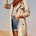 Madewell  Abroad Trench coat size large long lined beige 100% cotton Photo 0