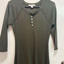 Adam Levine Women's Ribbed Knit Dress Olive Green Size M 3/4 Sleeve Round Neck Photo 2