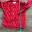 Daisy Springfield Reconsider Red Knit Sweater  Embroidered Crew Neck Size Medium Photo 6