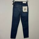 RE/DONE 90s High-Rise Ankle Crop Jeans In Royal Fade Button Fly Raw Hem Size 23 Photo 6