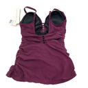 Gottex  Tutti Frutti Cutout Tankini Top Merlot Grape Purple Size 6 Small NWT Photo 1