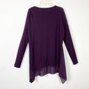 ALLSAINTS  Purple Libby Crewneck 100% Merino Wool Long Sleeve Tunic Sweater Sz S Photo 2