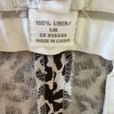 J.Crew  Pants Womens Size 10 100% Linen Cafe Capri Leopard Animal Print Slacks Photo 2