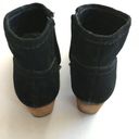 DV Dolce Vita Ankle Boots Black Suede Cowboy Side Zip Womens Size 7M Heeled Shoe Photo 5