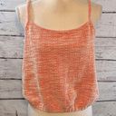 Loft  Cropped Cami Top Nubby Texture Orange/White-MP Photo 0