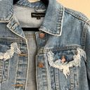 Pretty Little Thing Semi Cropped Distressed Jean Jacket Photo 1