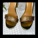 Bamboo  Frenzy Chunky High Heel Sandal Shoes Rhinestone Shoes Gold Shoes~8. Photo 1