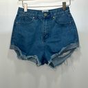 Princess Polly  High Rise Distressed Denim Shorts Photo 2