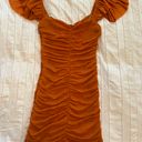 ZARA Orange Mini Dress Photo 2