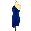 NBD  One Shoulder Mini Dress Cobalt Blue SMALL Cocktail Quiet Luxury $168 NEW Photo 4