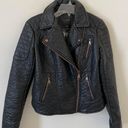 Marc Jacobs  New York Vegan Faux Leather Moto Jacket Black Size Small Photo 2