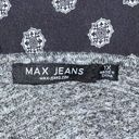 Max jeans  Gray and Black Long Sleeve Blouse Top with Sheer Pattern in Plus Size Photo 2