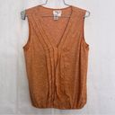 Max Studio 5/$25  Women’s Orange Sleeveless Top Size M V-Neck Rayon Blend Photo 0