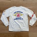 Shadow Hill  Los Angeles Flame Long Sleeve Tee in White Photo 3