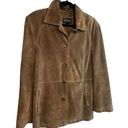 Bernardo  Brown Washable Leather Button Front Shirt Jacket Shacket Womens X-Large Photo 0